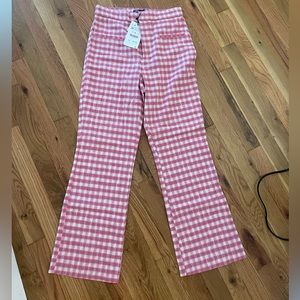 Women’s Pink Gingham Zara Pants